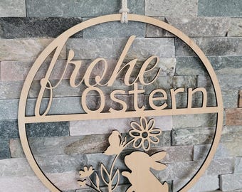 Laserdatei, Osterkranz, Loop, Ring, SVG, Lasercut, Osterhasen, Holzring, Osterdeko, Türkranz, Türdeko