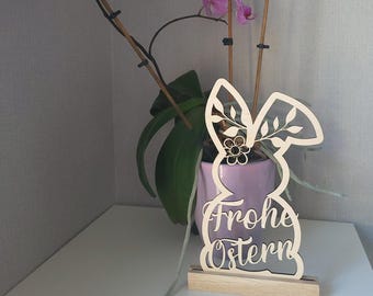 Laserbestand Paashaas Vrolijk Paashaas Blokken Lente Blokken Decoratie Paasdecoratie SVG voor directe download