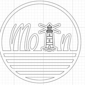 Laserdatei, Moin, Loop, Ring, SVG, Lasercut, Leuchtturm, Holzring, Möve, Türkranz, Türdeko