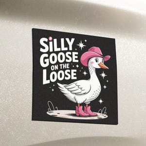 Lustig Dummer Gans Auto-Magnet - schrulliger Aufkleber-Art-Magnet für Autos, Gänse-Liebhaber oder Gag-Geschenkidee - 5x5 wasserdichter Magnet