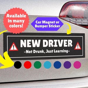 Nieuwe automagneet chauffeur - bumpersticker chauffeur chauffeur - magneet tiener chauffeur voor auto - grappig bord voor leerling - cadeau rijvaardigheid - Gen Z - 2