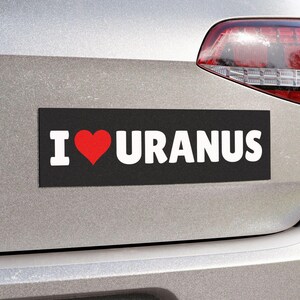 Funny Uranus Car Magnet, Love Uranus Car Decal, Hilarious Car Bumper Sticker, Space Lover Gift, Outer Space Fridge Magnet