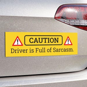 Funny Car Magnets, Car Decor, Car Accessories, Bumper Sticker, Gift for Vehicle, Humorous Magnet