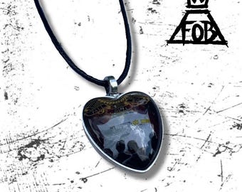 Fall out Boy heart pendant necklace gift