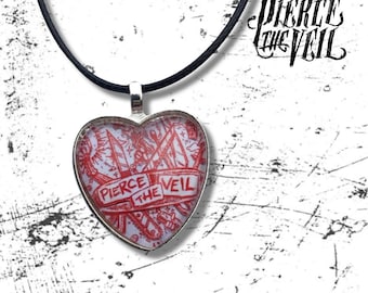 Pierce the Veil heart pendant necklace gift