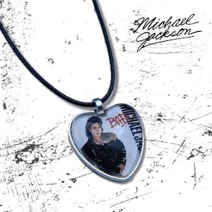 Collar con colgante de corazón de Michael Jackson, regalo