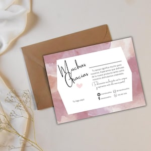 Small business thank you card template, thank you card for your purchase, editable in canva