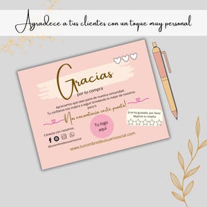 Modèle de carte de remerciement, modèle modifiable en canva, carte de remerciement, carte de remerciement pour vos clients.