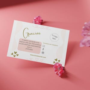 Thank you card template, editable template in canva, thank you card, thank you card for your clients.