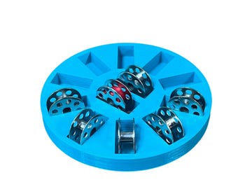 Portabobinas turquesa estilo U para máquinas de coser industriales Juki Cobra Cowboy Adler Artisan Seiko Pfaff Brother