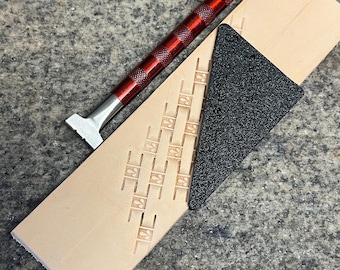 レザースタンプ用バスケット織りスタンプガイド