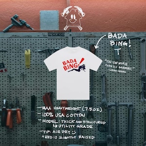 Bada Bing Graphic Tee – Vintage Mafia-Inspired T-Shirt – Retro Streetwear Gift for Men and Women
