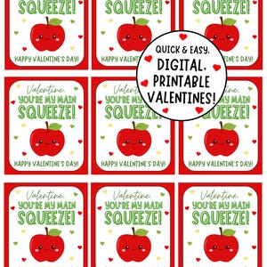 Cartão de Dia dos Namorados Applesauce Pouch "You're my Main Squeeze" Download digital
