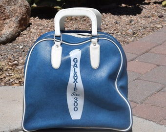 Vintage Galaxy Bowling Bag Blue with White Trim FREE SHIPPING