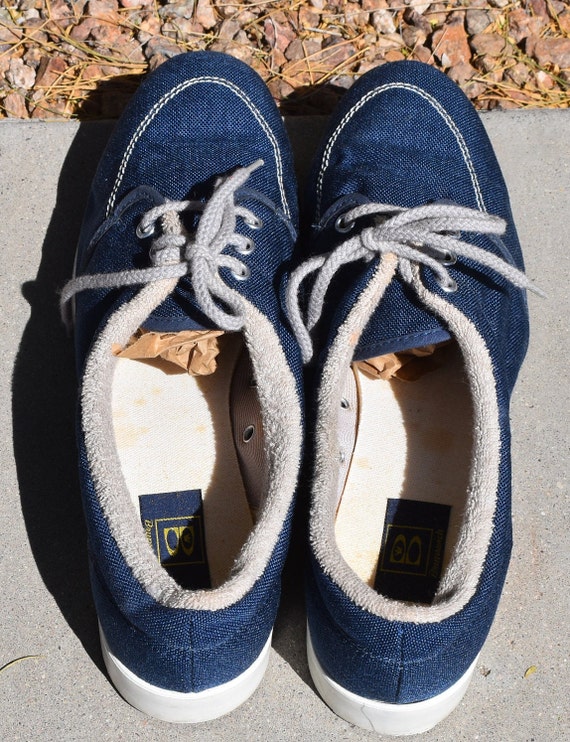 Vintage Brunswick Blue Suede Ladies Bowling Shoes Siz… Gem