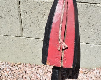 Vintage Lobster Buoy Red and Black FREE SHIPPING