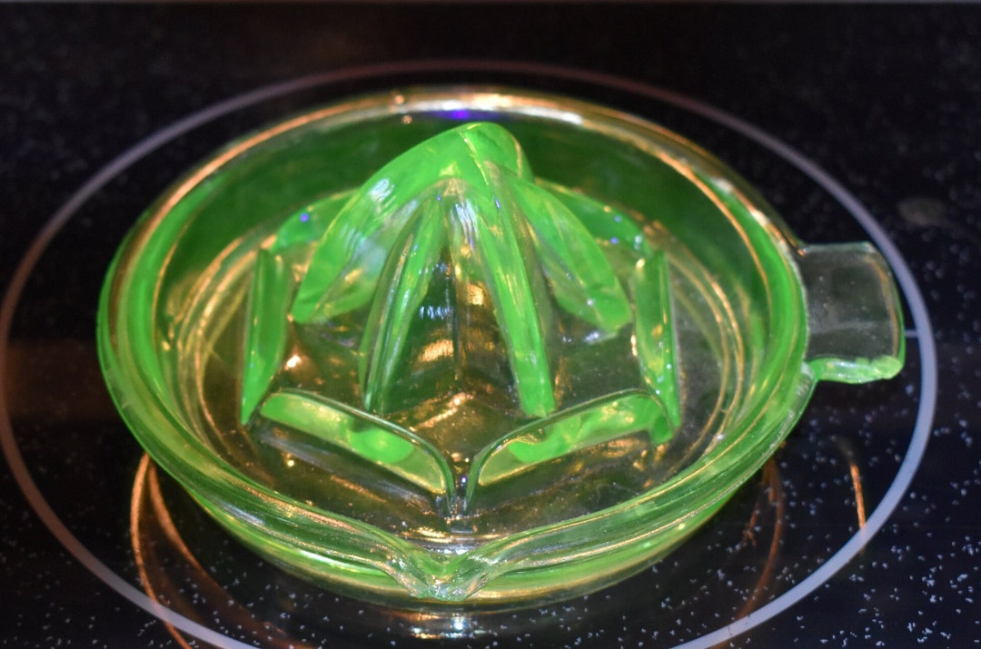 Vintage Uranium Depression Glass Citrus Juicer FREE SHIPPING Etsy
