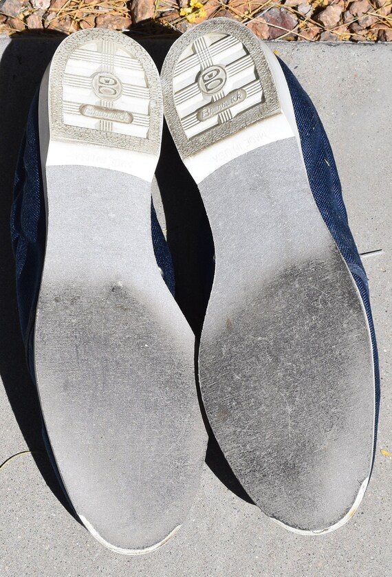 Vintage Brunswick Blue Suede Ladies Bowling Shoes Siz… Gem
