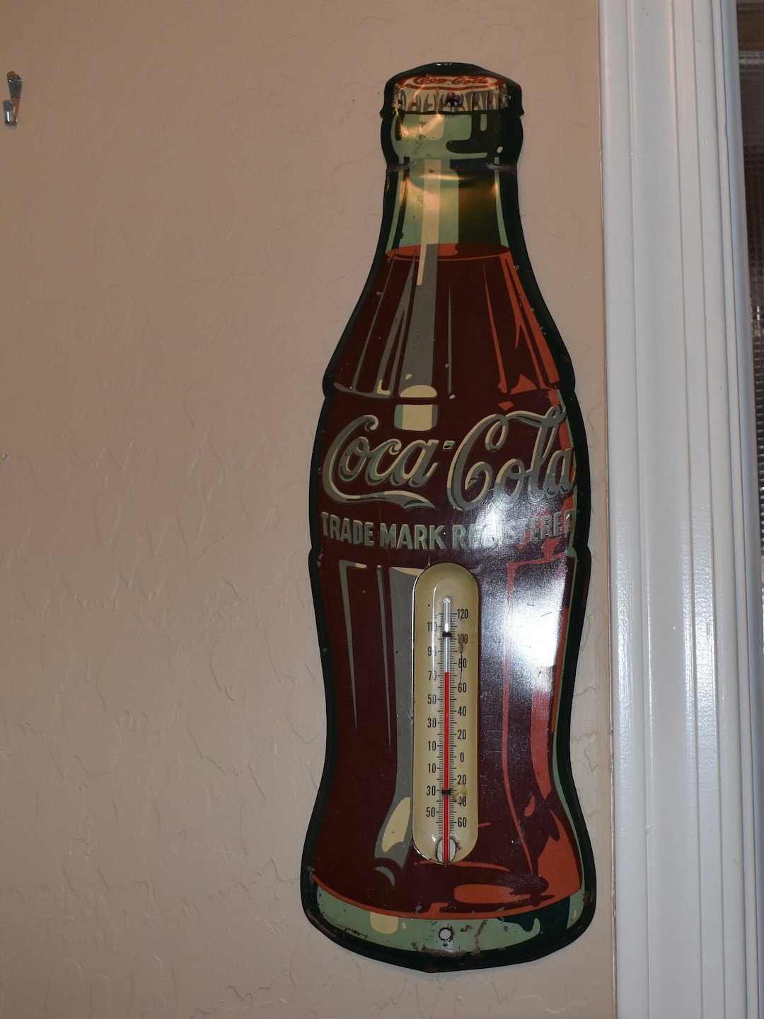 Vintage Tin Coca Cola Bottle Thermometer 17 Inches FREE SHIPPING Etsy