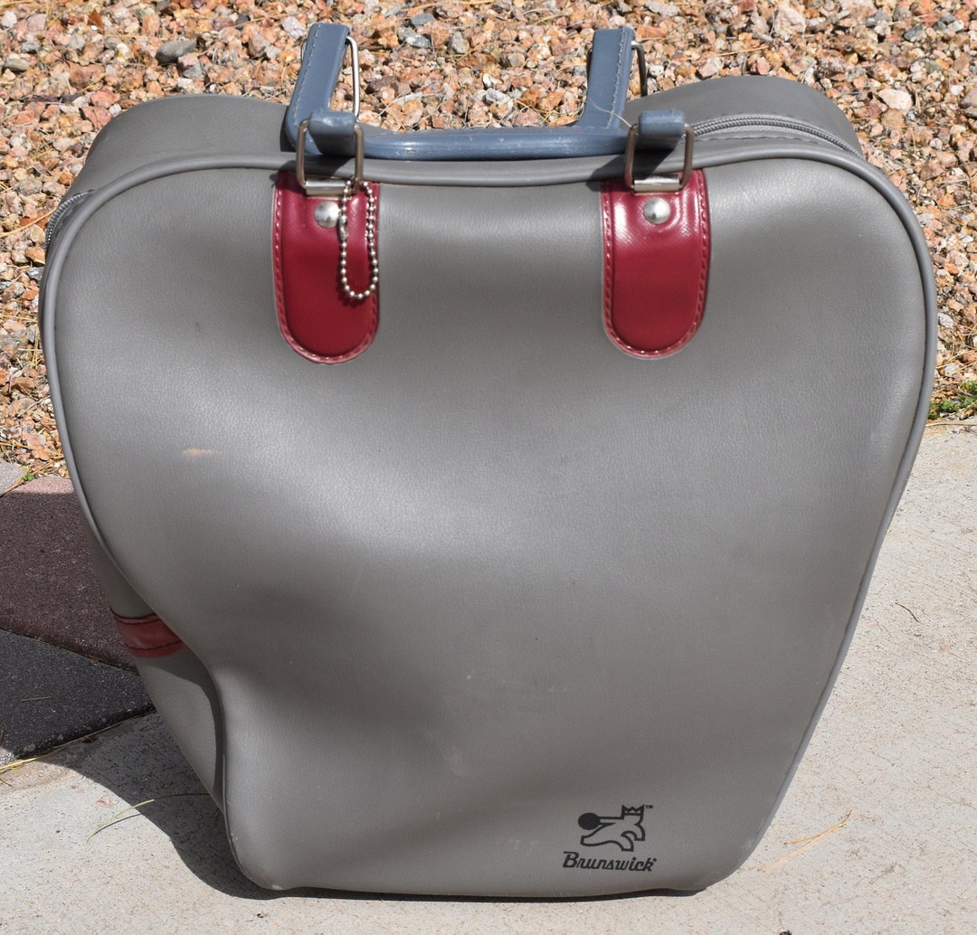 Vintage Brunswick Bowling Bag Gray With Red Accents FREE SHIPPING Etsy
