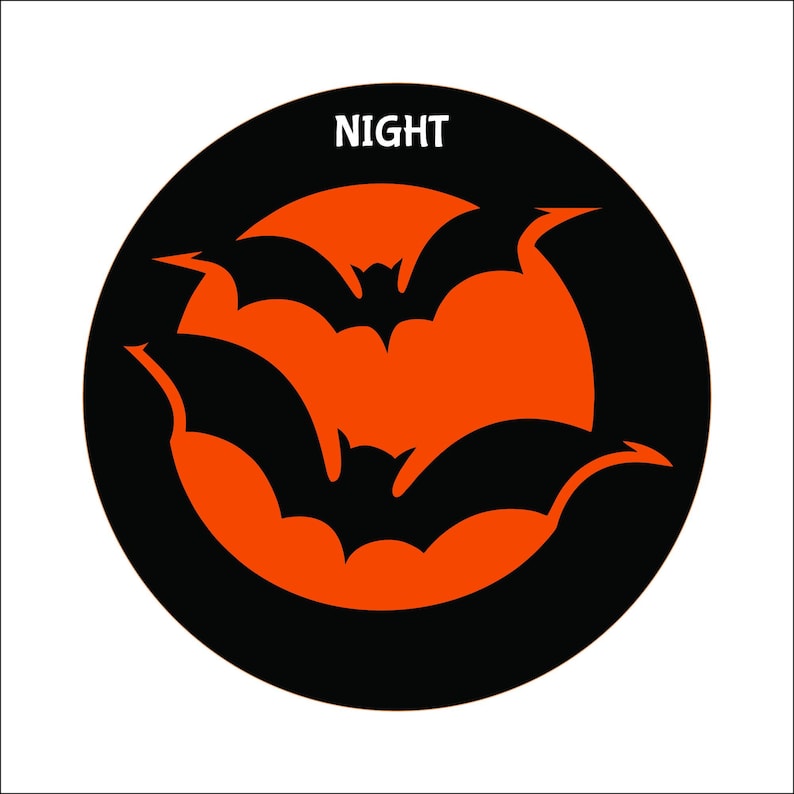 Flying Bats Cutout Template for Halloween DIY Stencil for Pumpkin ...