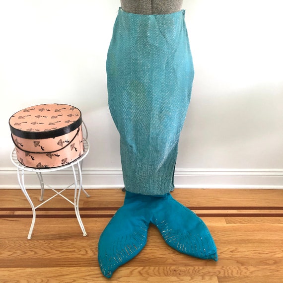 Vintage mermaid costume 3 pieces body with fins t… - image 3