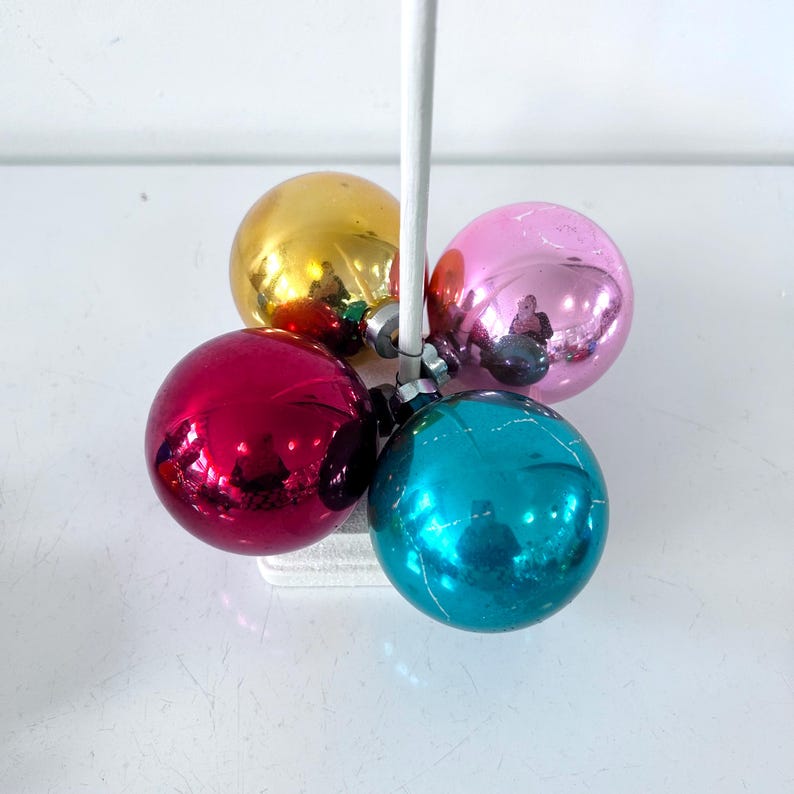 Vintage Christmas Glass Ball Ornaments and Tree Topper Set to Make a