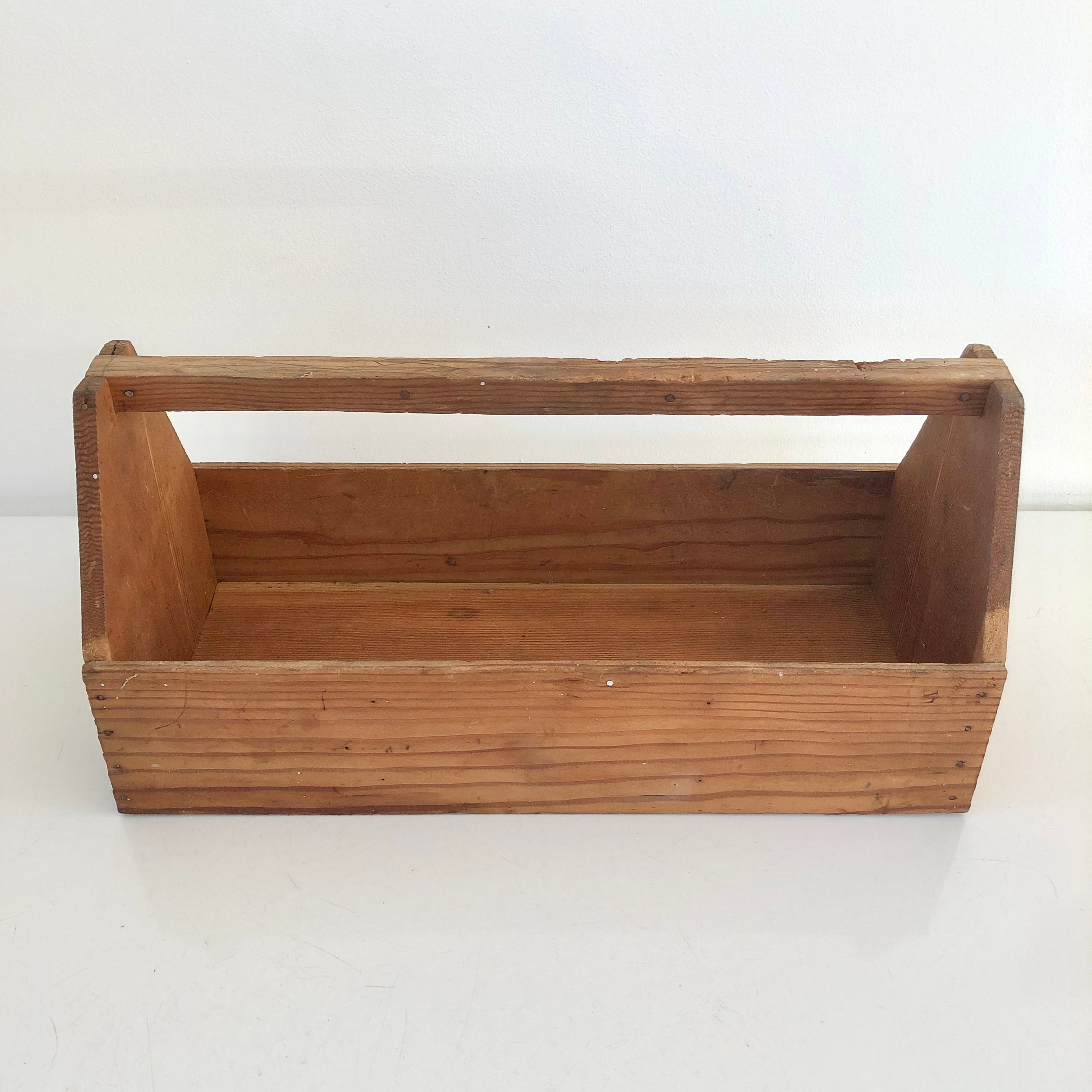 Vintage Rustic Wood Tool Box Caddy Tote for Bar Carrier Etsy