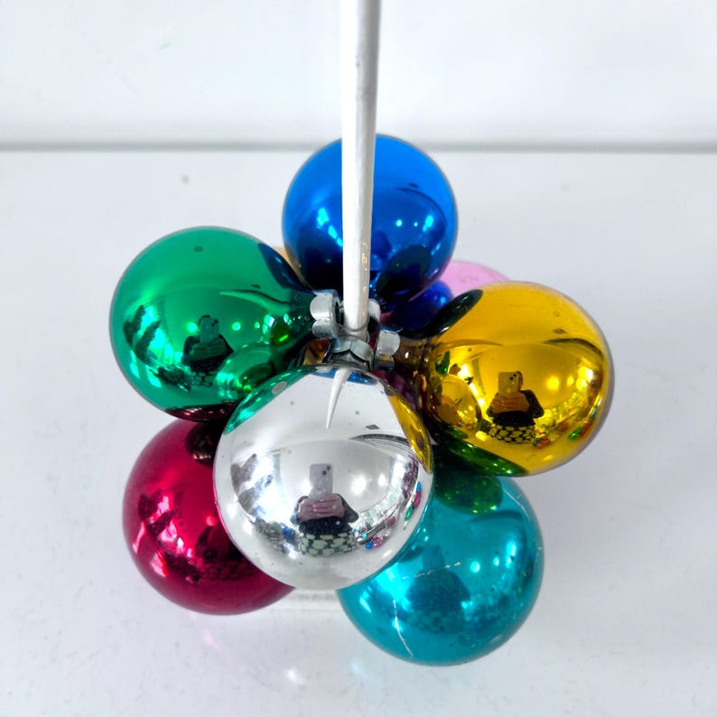 Vintage Christmas Glass Ball Ornaments and Tree Topper Set to Make a