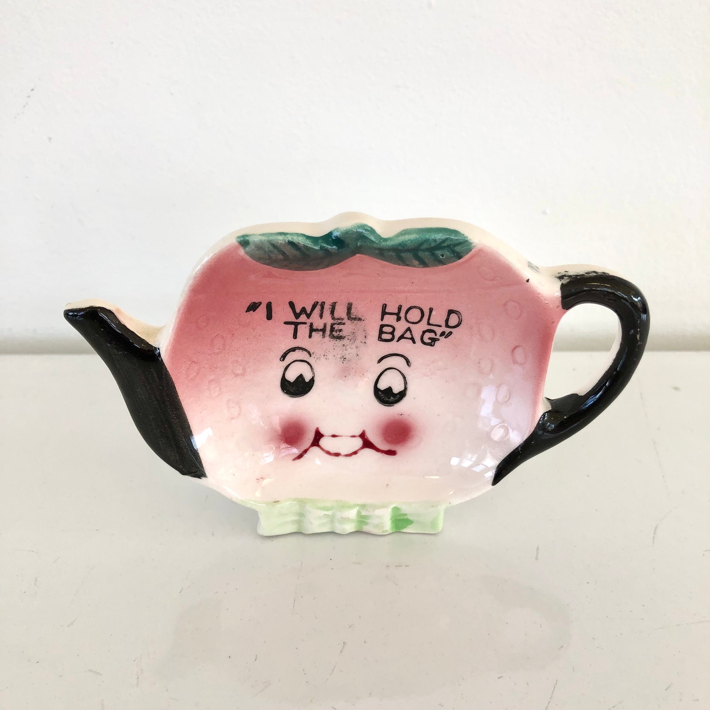 VTG Japan Tea Cup Tea Bag Holders I'll Hold Your Bag