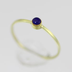 Lapiz Lazuli Drop Ring in 14KY Gold
