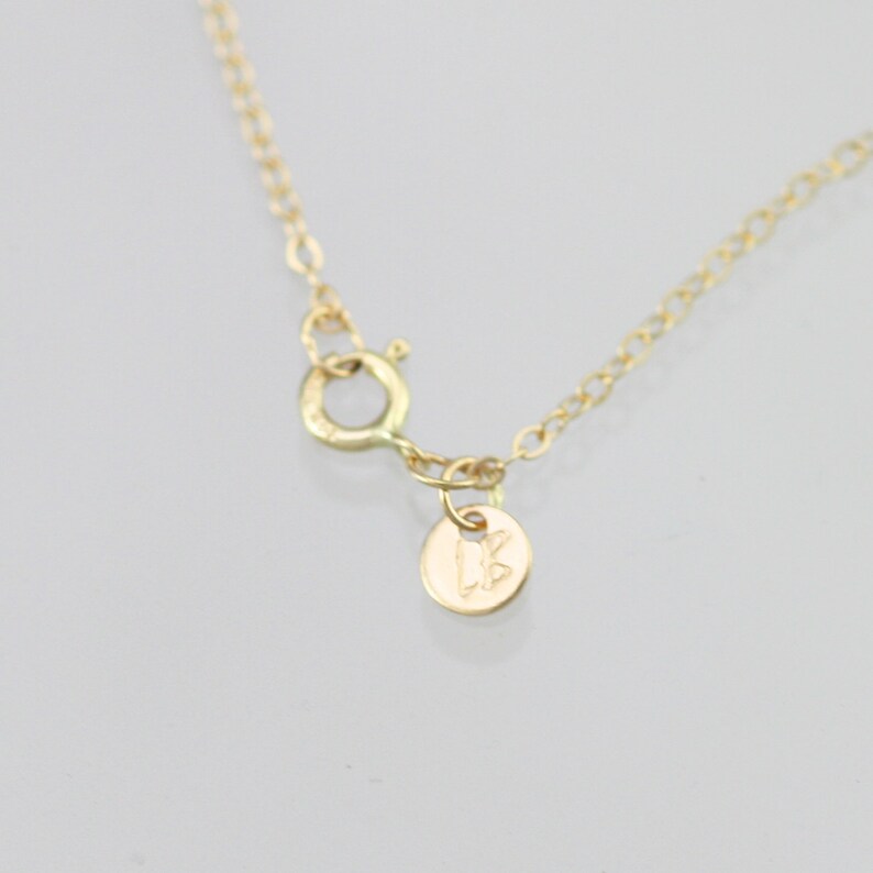 Diamond Drop Necklace 3mm in 14K Yellow Gold image 7