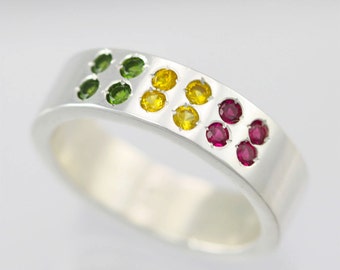 Reggae Ring in Sterling Silver (Made to Order)