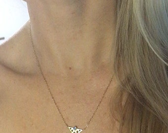 14Kイエローゴールドの5つのドットとブルートパーズのゴールド