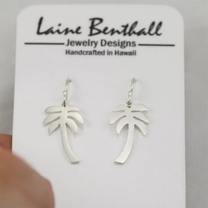 Palm Tree Earrings, Medium (Sterling Silver)