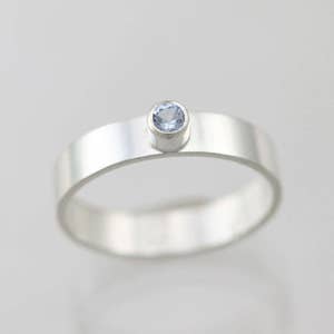 1 Stone on Shank Ring (Aquamarine) made to order
