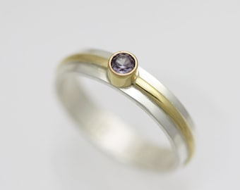 1 Stone Wrap Ring 14KY (Alexandrite) (Made to Order)