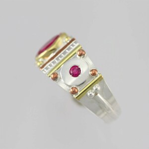 Oval Totem Ring 14k Ruby Made to Order image 4