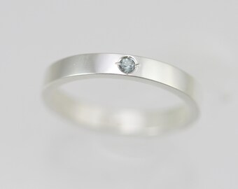 1 Stone Mothers Ring, Small in Sterling Silver (Made to Order)