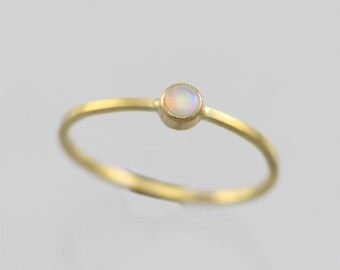 Opal Drop Ring in 14KY Gold