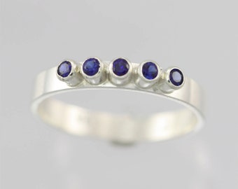 5 Stone Ring (Sapphire) made to order