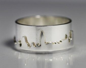 New York City Skyline Ring Sterling Silver (Made to Order)