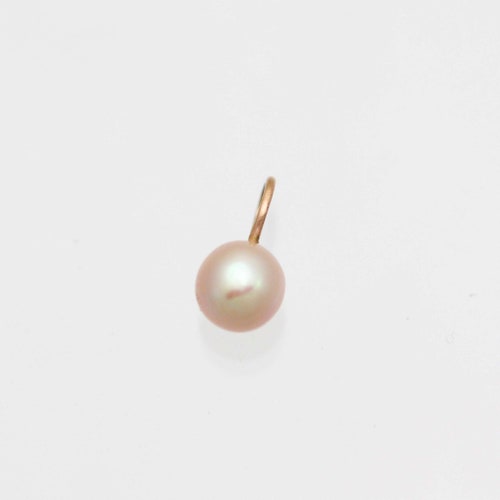 Pink Pearl Drop Pendant Lrg. in 14k Yellow Gold Etsy