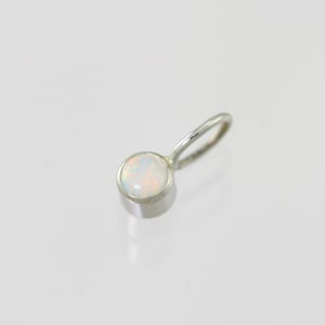 Opal Drop Pendant in 14k White Gold (pendant only)