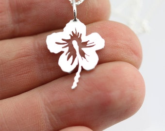 Hibiscus Necklace, sm. Sterling Silver