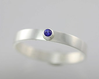 1 Stone on Shank Ring, Sm. (Sapphire) Made to Order