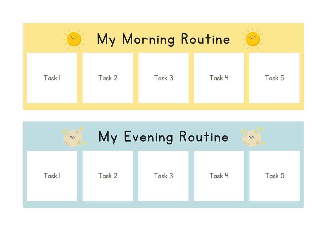 Visual Schedule for Autistic Children – Instant Digital Download ...