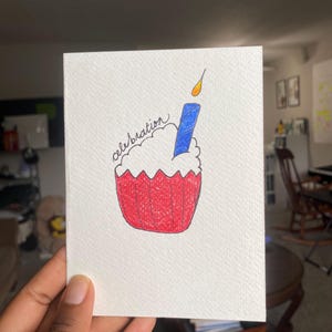 Birthday Cupcake Greeting Card