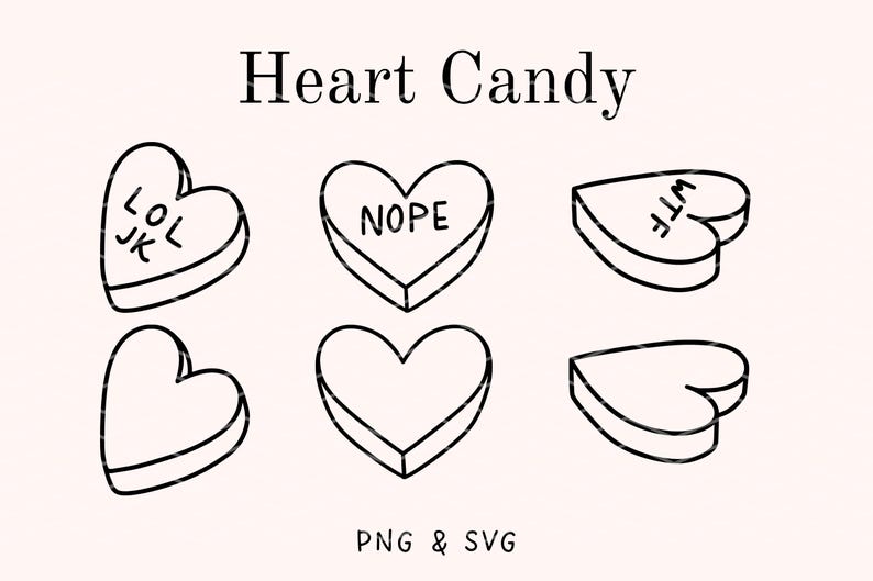 Heart Candy Clipart SVG & PNG | Valentine Cut File for Cricut and ...