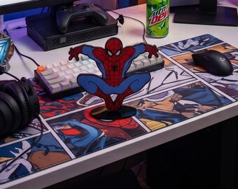 Spider-Man Desk Accessory Perfect Gaming Setup Decor for Boys Acrylic Superhero Standee Marvel Fan Collectible Gift